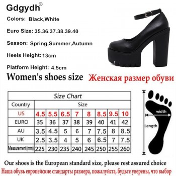 High-heeled shoes sexy thick heels platform pumps Black White